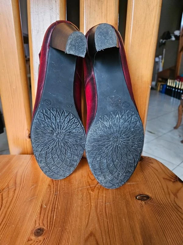 Red/burgundy Dorking slingback heels size 40 – photo 5